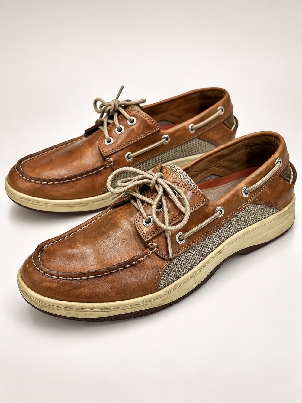 Sperry Mens 10.5 W Billfish Brown Leather Boat Shoes Deck Shoes 0799320